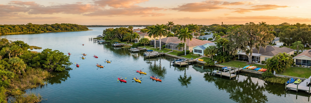 Scenic view of Lake Clarke Shores, Florida