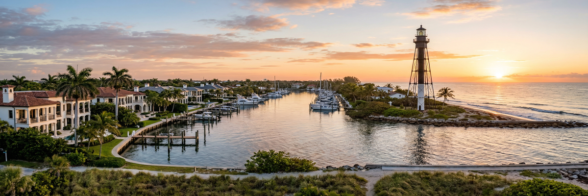 Scenic view of Lighthouse Point, Florida