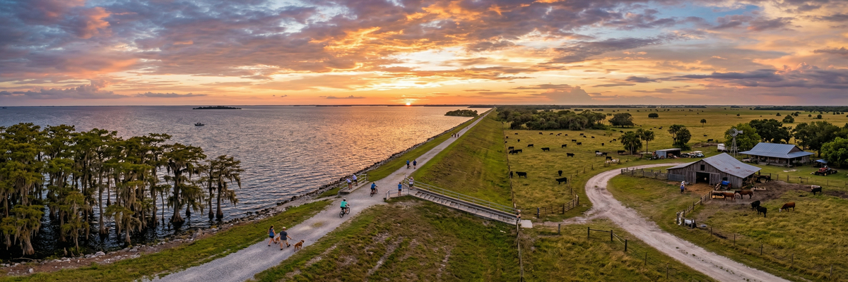 Scenic view of Okeechobee, Florida