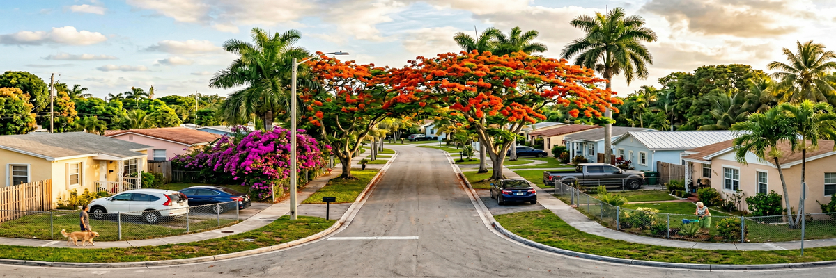 Scenic view of Virginia Gardens, Florida